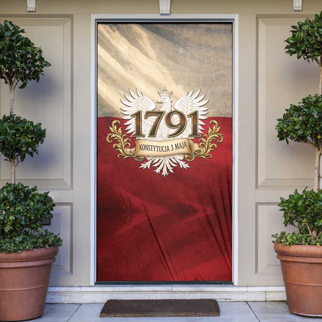 Poland Constitution Day 1791 Door Cover Polska Konstytucja 3 Maja Pride White Eagle