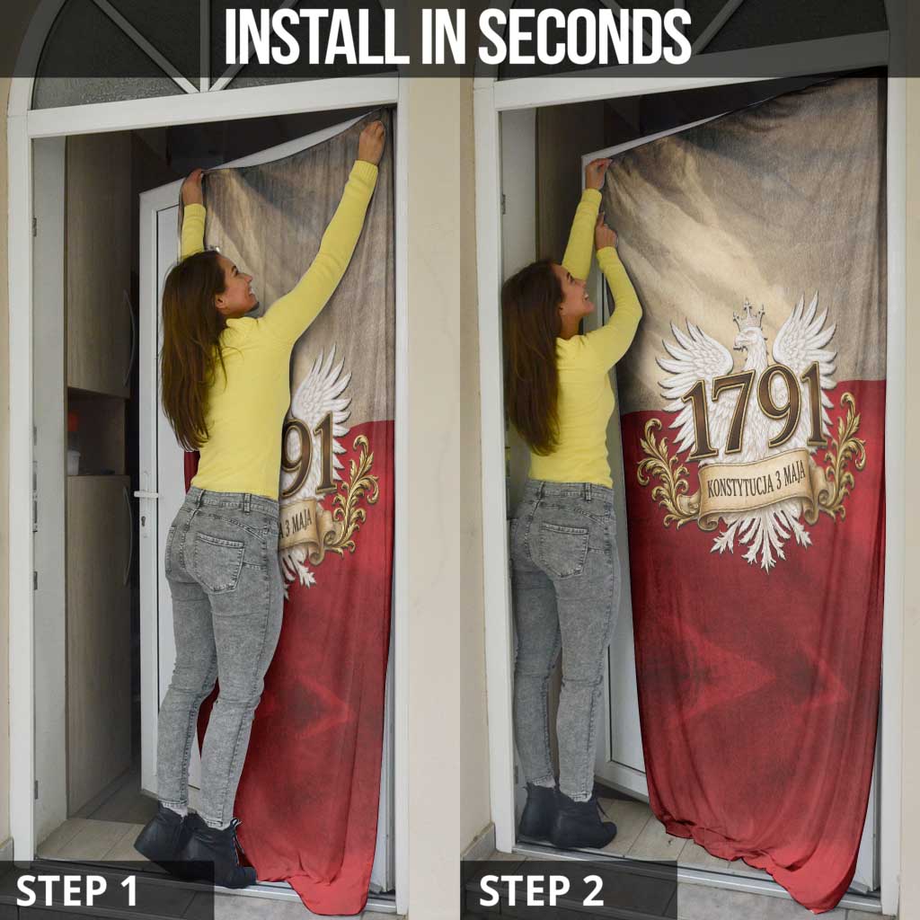 Poland Constitution Day 1791 Door Cover Polska Konstytucja 3 Maja Pride White Eagle