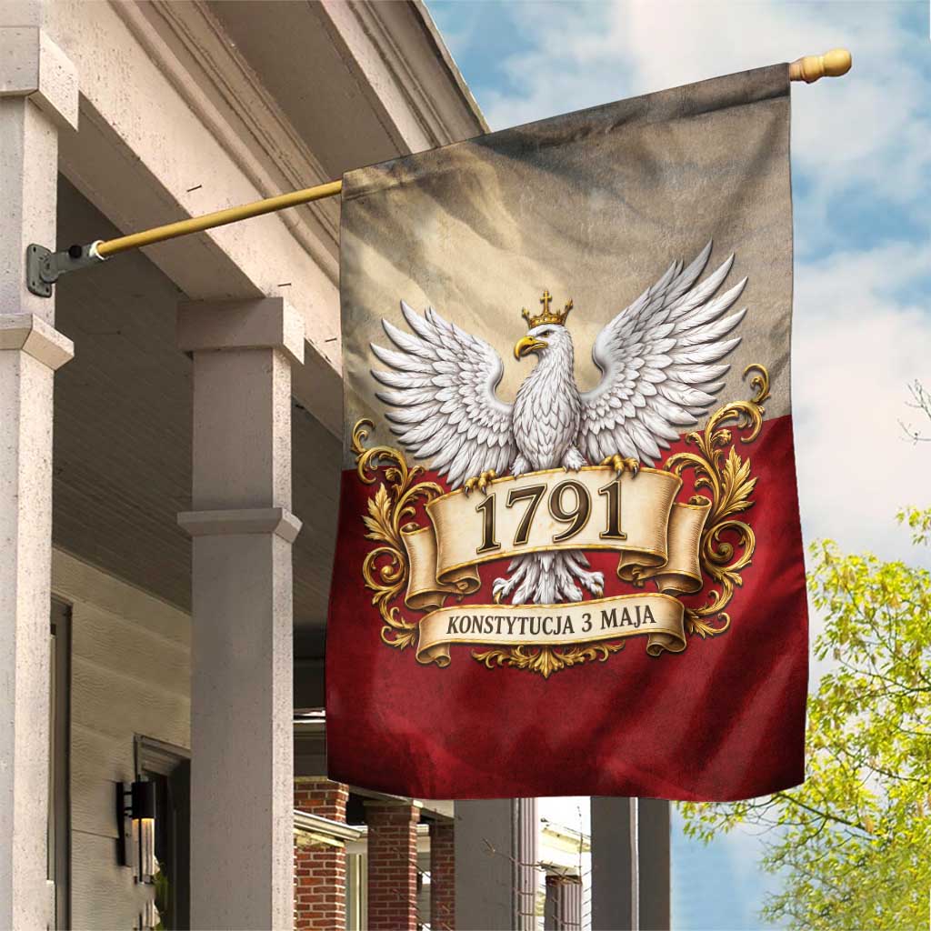 Poland Constitution Day 1791 Garden Flag Polska Konstytucja 3 Maja Pride White Eagle
