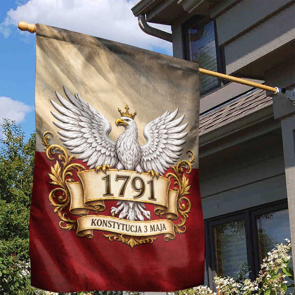 Poland Constitution Day 1791 Garden Flag Polska Konstytucja 3 Maja Pride White Eagle