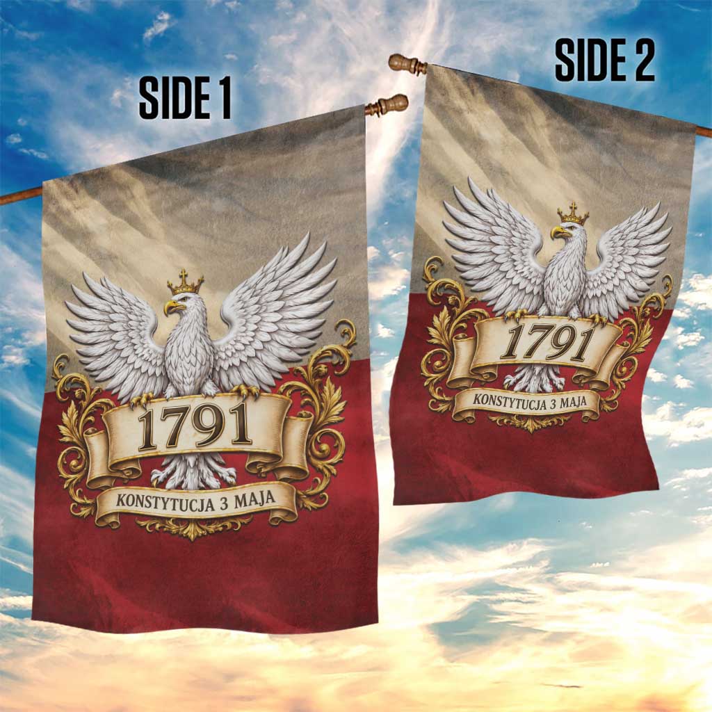 Poland Constitution Day 1791 Garden Flag Polska Konstytucja 3 Maja Pride White Eagle