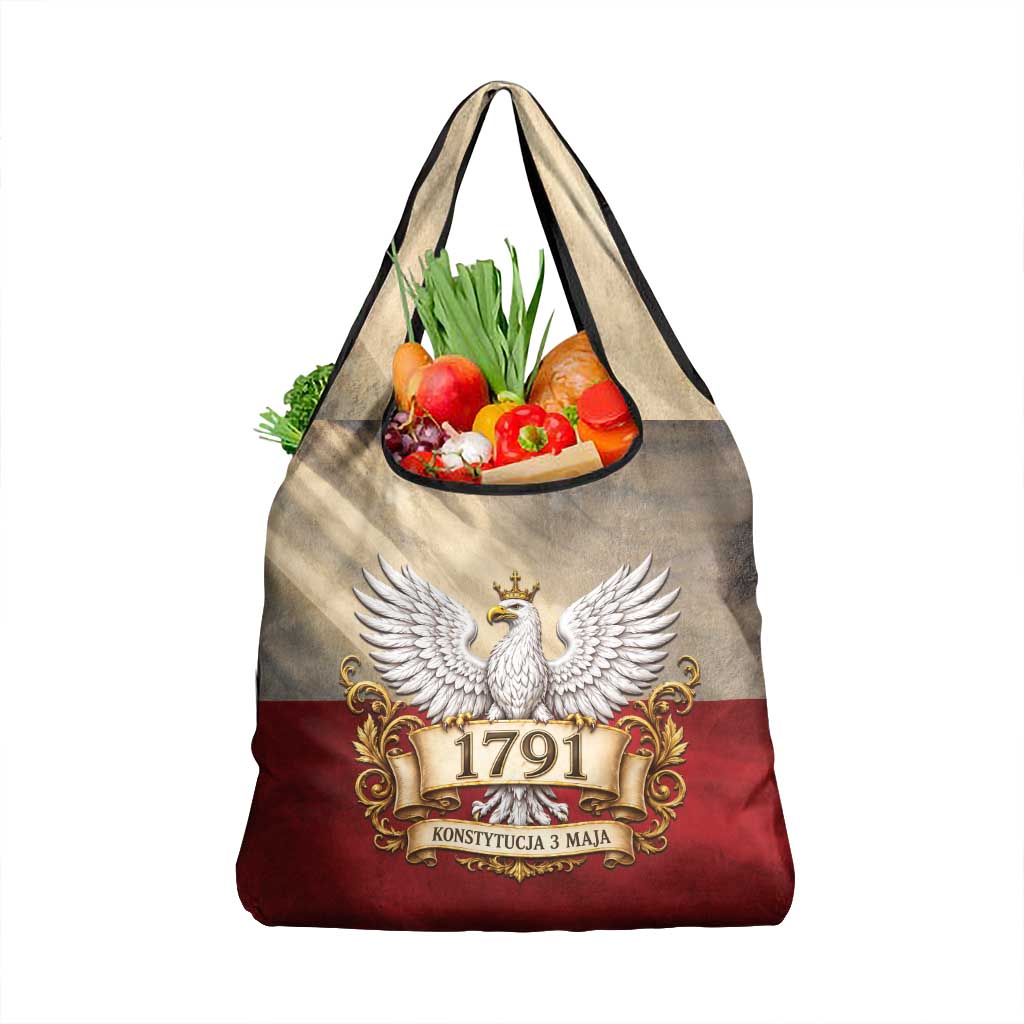 Poland Constitution Day 1791 Grocery Bag Polska Konstytucja 3 Maja Pride White Eagle