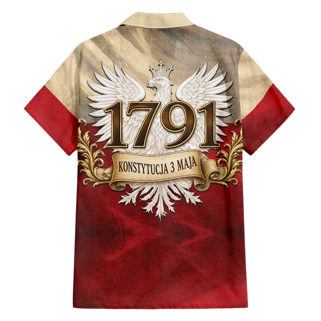 Poland Constitution Day 1791 Hawaiian Shirt Polska Konstytucja 3 Maja Pride White Eagle