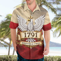 Poland Constitution Day 1791 Hawaiian Shirt Polska Konstytucja 3 Maja Pride White Eagle