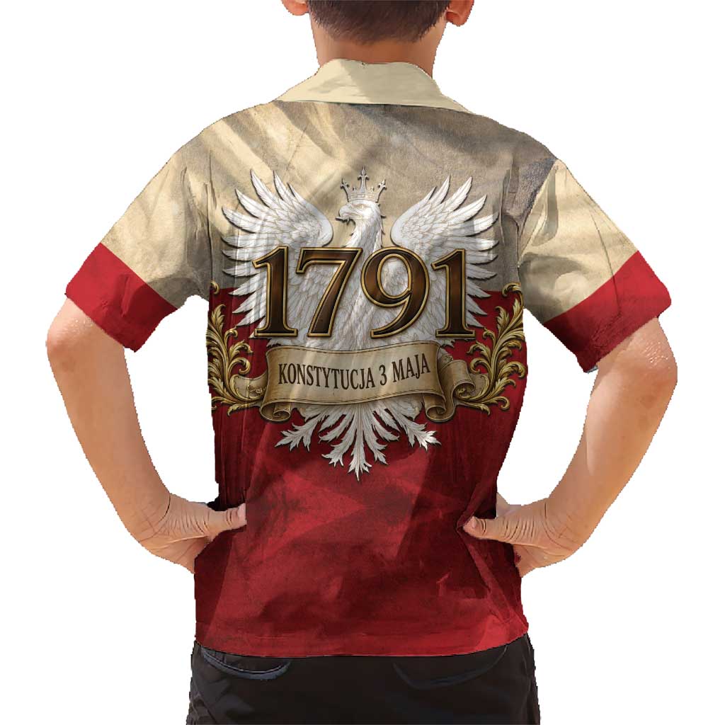 Poland Constitution Day 1791 Hawaiian Shirt Polska Konstytucja 3 Maja Pride White Eagle