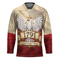 Poland Constitution Day 1791 Hockey Jersey Polska Konstytucja 3 Maja Pride White Eagle