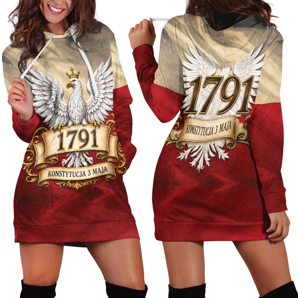 Poland Constitution Day 1791 Hoodie Dress Polska Konstytucja 3 Maja Pride White Eagle