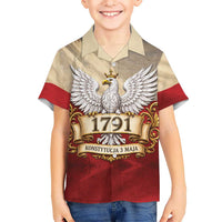 Poland Constitution Day 1791 Kid Hawaiian Shirt Polska Konstytucja 3 Maja Pride White Eagle