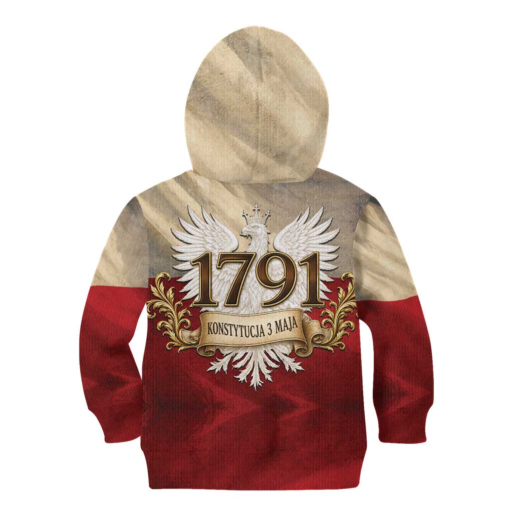 Poland Constitution Day 1791 Kid Hoodie Polska Konstytucja 3 Maja Pride White Eagle
