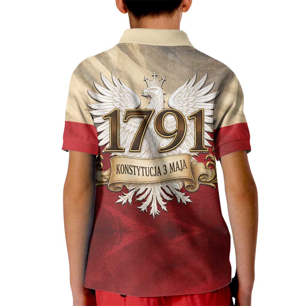 Poland Constitution Day 1791 Kid Polo Shirt Polska Konstytucja 3 Maja Pride White Eagle