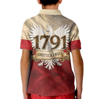 Poland Constitution Day 1791 Kid Polo Shirt Polska Konstytucja 3 Maja Pride White Eagle
