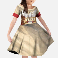Poland Constitution Day 1791 Kid Short Sleeve Dress Polska Konstytucja 3 Maja Pride White Eagle