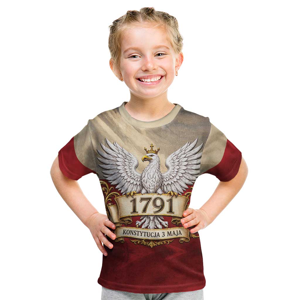 Poland Constitution Day 1791 Kid T Shirt Polska Konstytucja 3 Maja Pride White Eagle