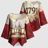 Poland Constitution Day 1791 Kimono Sleeve Blouse Polska Konstytucja 3 Maja Pride White Eagle