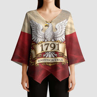 Poland Constitution Day 1791 Kimono Sleeve Blouse Polska Konstytucja 3 Maja Pride White Eagle