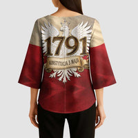 Poland Constitution Day 1791 Kimono Sleeve Blouse Polska Konstytucja 3 Maja Pride White Eagle