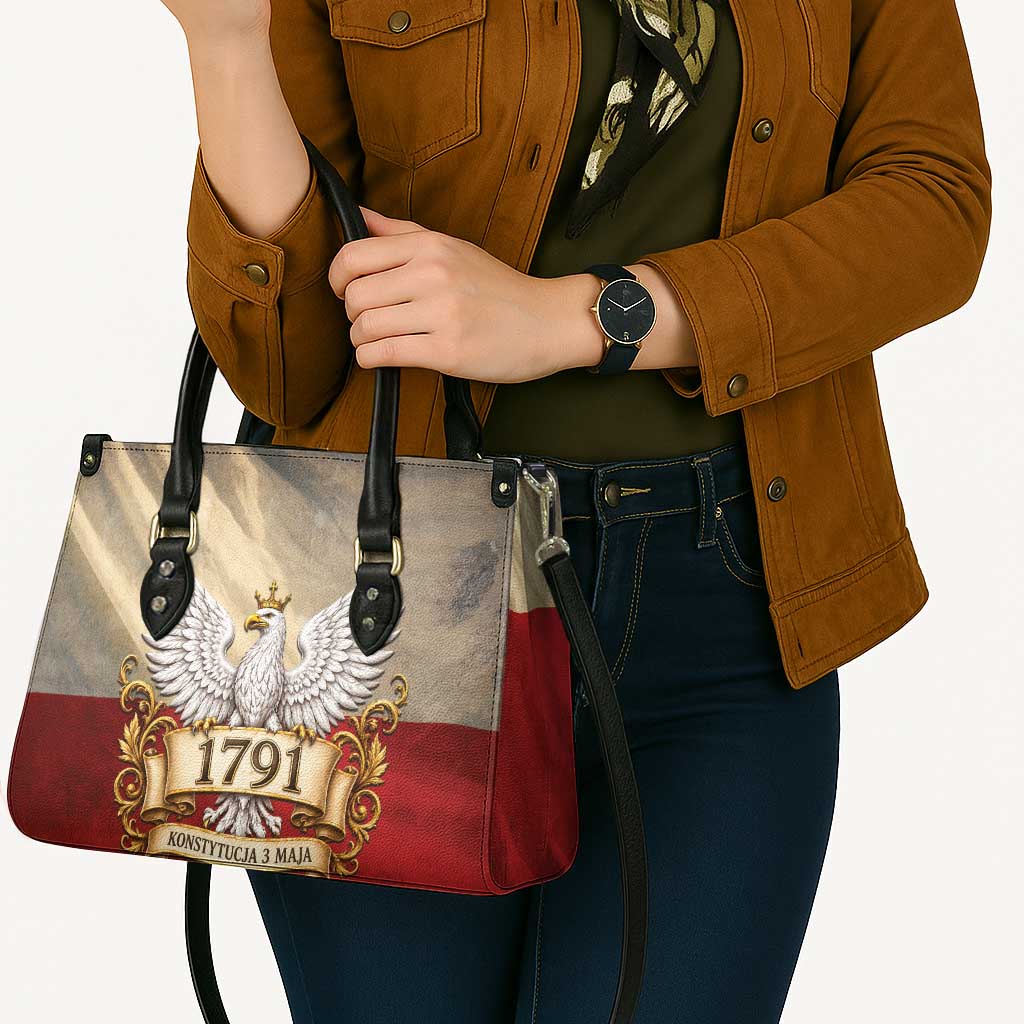 Poland Constitution Day 1791 Leather Bag Polska Konstytucja 3 Maja Pride White Eagle
