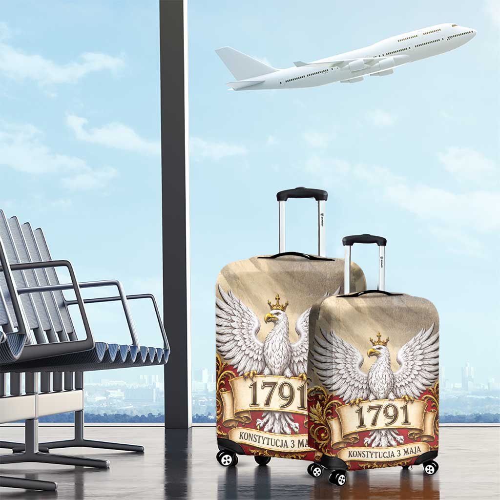 Poland Constitution Day 1791 Luggage Cover Polska Konstytucja 3 Maja Pride White Eagle