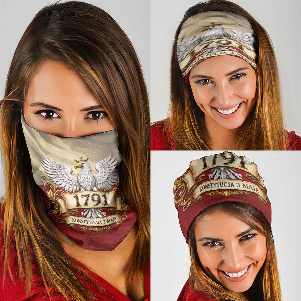 Poland Constitution Day 1791 Neck Gaiter Polska Konstytucja 3 Maja Pride White Eagle