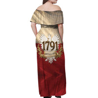 Poland Constitution Day 1791 Off Shoulder Maxi Dress Polska Konstytucja 3 Maja Pride White Eagle