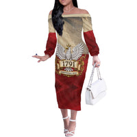 Poland Constitution Day 1791 Off The Shoulder Long Sleeve Dress Polska Konstytucja 3 Maja Pride White Eagle