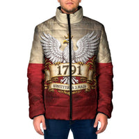 Poland Constitution Day 1791 Padded Jacket Polska Konstytucja 3 Maja Pride White Eagle