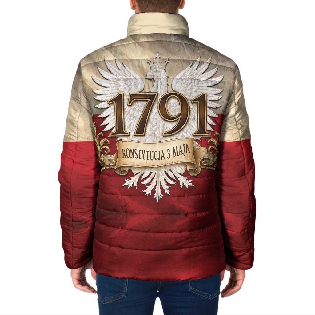 Poland Constitution Day 1791 Padded Jacket Polska Konstytucja 3 Maja Pride White Eagle