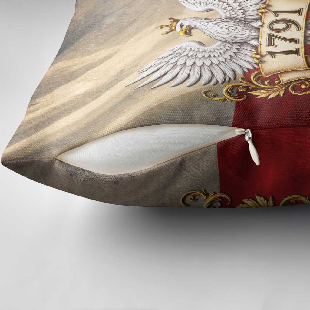 Poland Constitution Day 1791 Pillow Cover Polska Konstytucja 3 Maja Pride White Eagle
