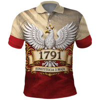 Poland Constitution Day 1791 Polo Shirt Polska Konstytucja 3 Maja Pride White Eagle