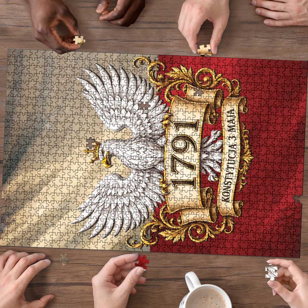 Poland Constitution Day 1791 Puzzle Polska Konstytucja 3 Maja Pride White Eagle