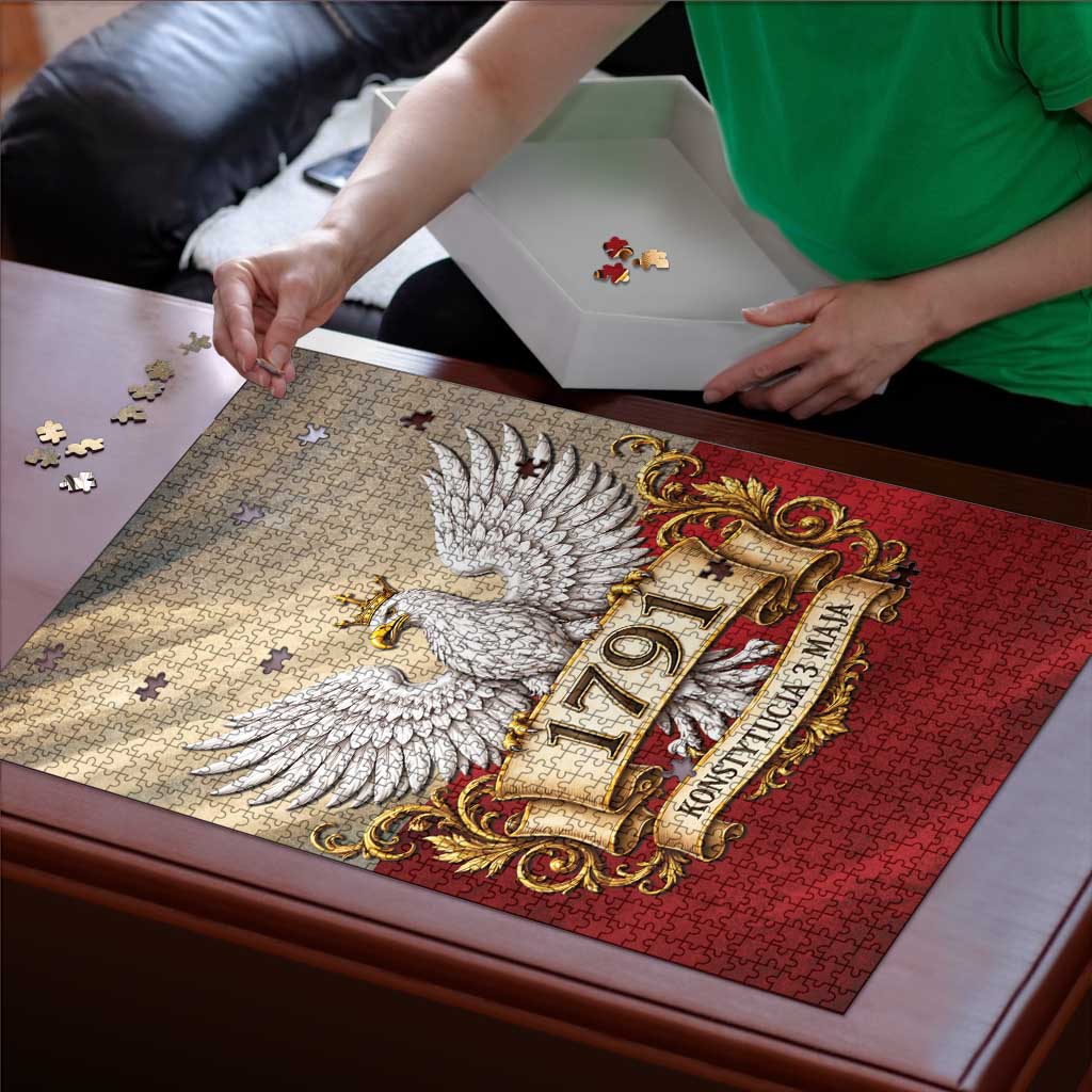 Poland Constitution Day 1791 Puzzle Polska Konstytucja 3 Maja Pride White Eagle