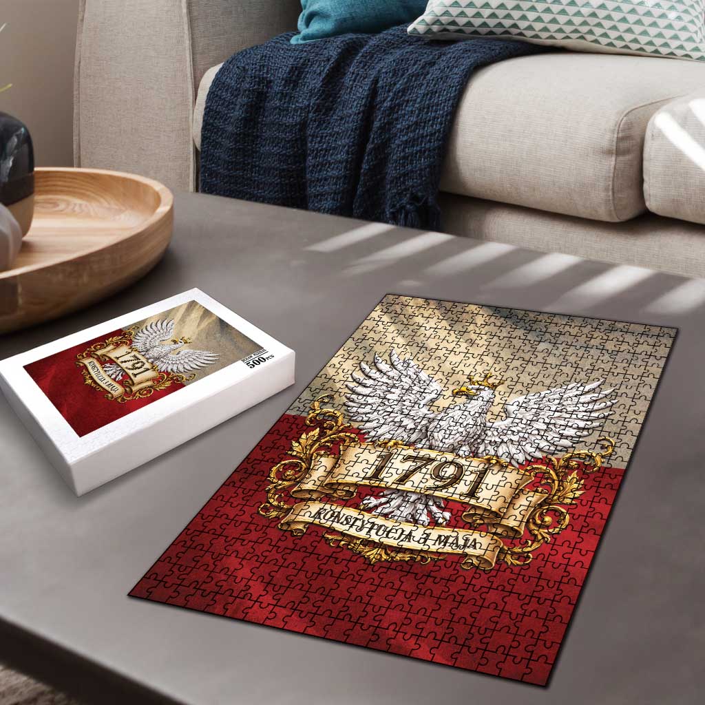 Poland Constitution Day 1791 Puzzle Polska Konstytucja 3 Maja Pride White Eagle