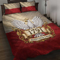 Poland Constitution Day 1791 Quilt Bed Set Polska Konstytucja 3 Maja Pride White Eagle