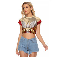 Poland Constitution Day 1791 Raglan Cropped T Shirt Polska Konstytucja 3 Maja Pride White Eagle