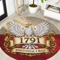 Poland Constitution Day 1791 Round Carpet Polska Konstytucja 3 Maja Pride White Eagle