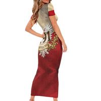 Poland Constitution Day 1791 Short Sleeve Bodycon Dress Polska Konstytucja 3 Maja Pride White Eagle