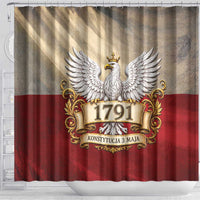 Poland Constitution Day 1791 Shower Curtain Polska Konstytucja 3 Maja Pride White Eagle