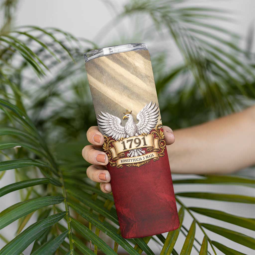 Poland Constitution Day 1791 Skinny Tumbler Polska Konstytucja 3 Maja Pride White Eagle