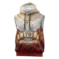 Poland Constitution Day 1791 Sleeveless Hoodie Polska Konstytucja 3 Maja Pride White Eagle