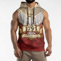 Poland Constitution Day 1791 Sleeveless Hoodie Polska Konstytucja 3 Maja Pride White Eagle