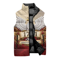 Poland Constitution Day 1791 Sleeveless Puffer Jacket Polska Konstytucja 3 Maja Pride White Eagle