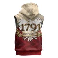 Poland Constitution Day 1791 Sleeveless Zip Hoodie Polska Konstytucja 3 Maja Pride White Eagle