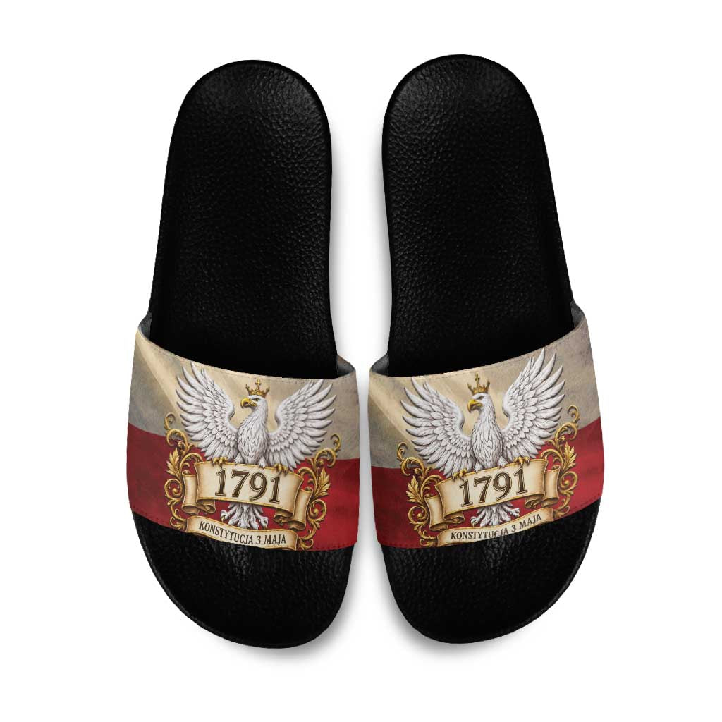 Poland Constitution Day 1791 Slide Sandals Polska Konstytucja 3 Maja Pride White Eagle