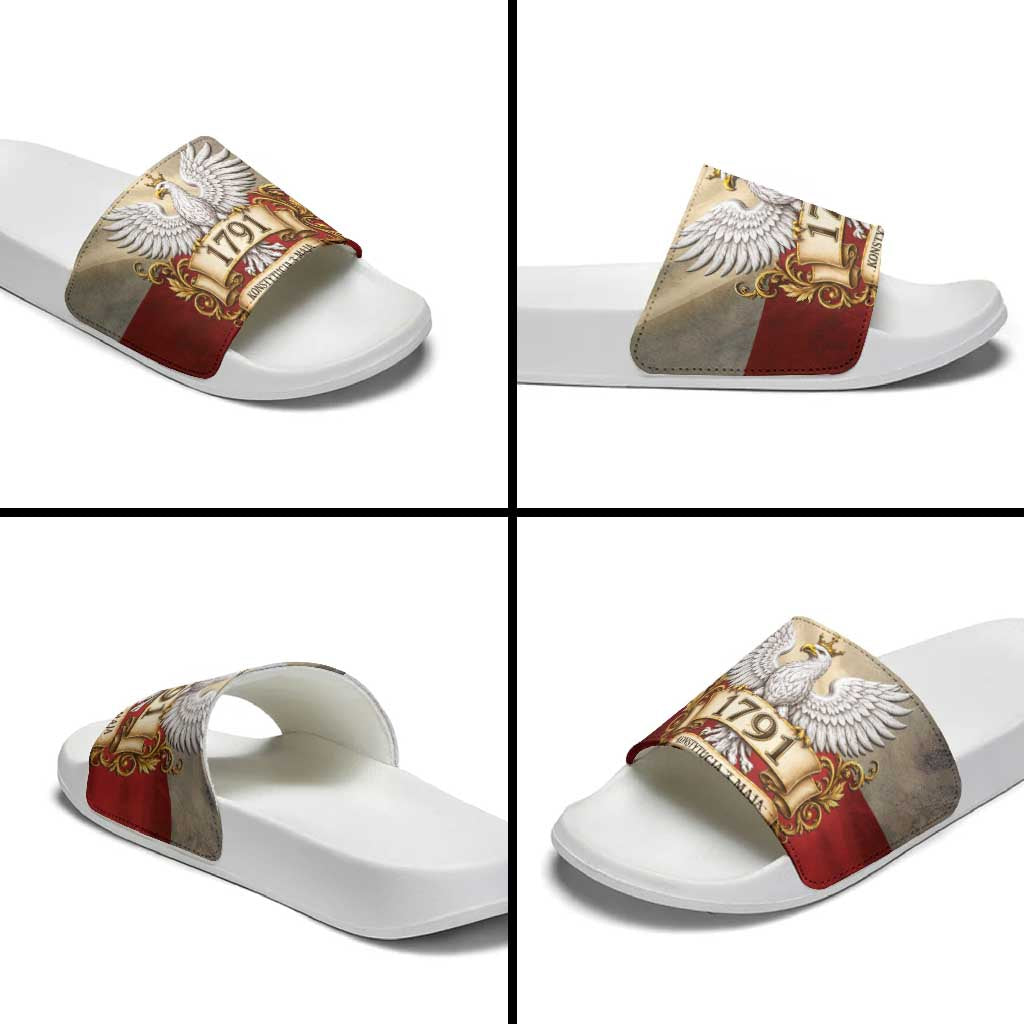 Poland Constitution Day 1791 Slide Sandals Polska Konstytucja 3 Maja Pride White Eagle
