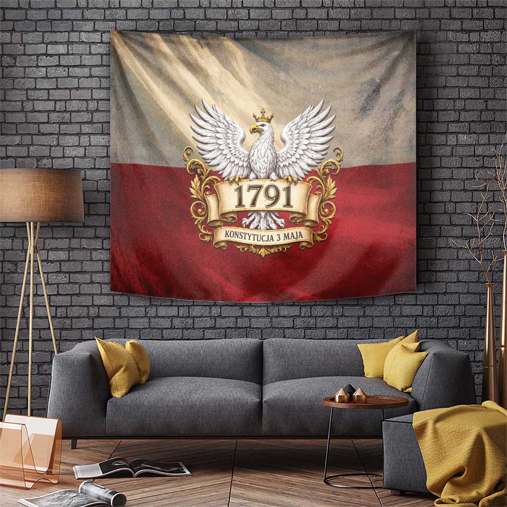 Poland Constitution Day 1791 Tapestry Polska Konstytucja 3 Maja Pride White Eagle