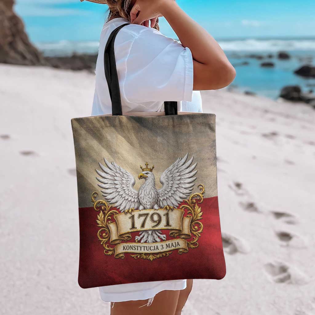 Poland Constitution Day 1791 Tote Bag Polska Konstytucja 3 Maja Pride White Eagle
