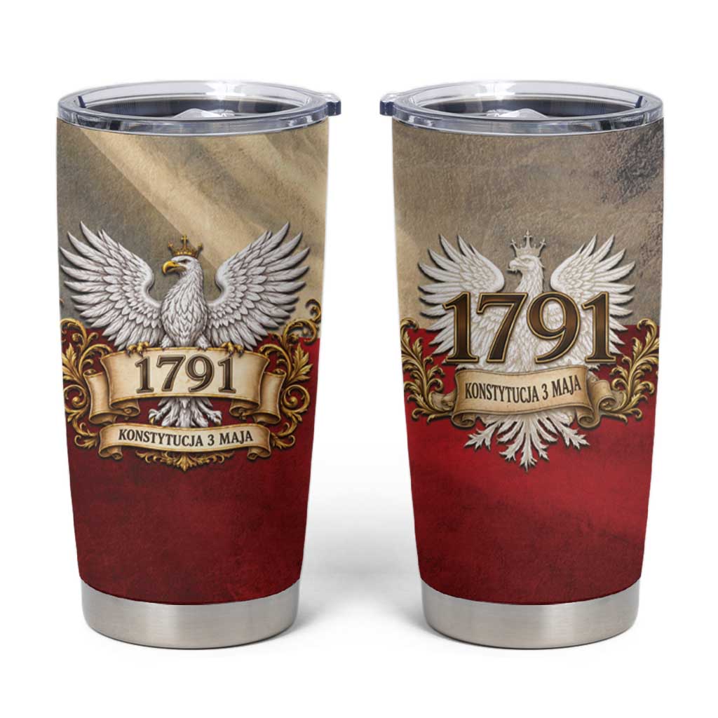Poland Constitution Day 1791 Tumbler Cup Polska Konstytucja 3 Maja Pride White Eagle
