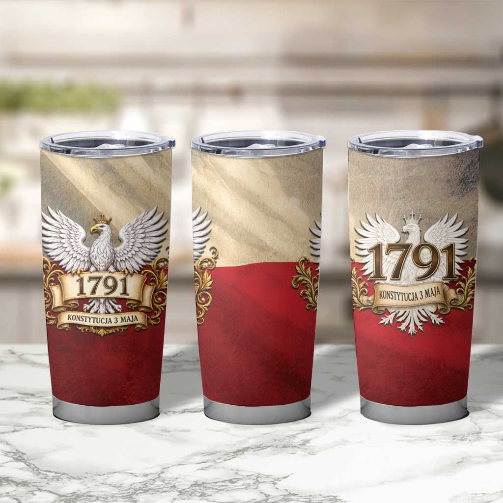 Poland Constitution Day 1791 Tumbler Cup Polska Konstytucja 3 Maja Pride White Eagle