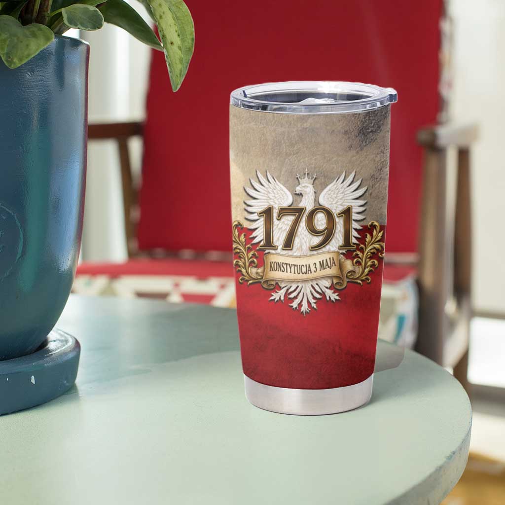 Poland Constitution Day 1791 Tumbler Cup Polska Konstytucja 3 Maja Pride White Eagle