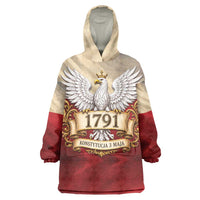 Poland Constitution Day 1791 Wearable Blanket Hoodie Polska Konstytucja 3 Maja Pride White Eagle
